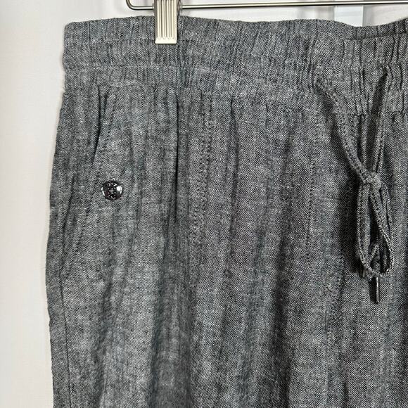 Jones New York Black Heathered Linen Pants‎ Plus Sz 1X Career Essential - Picture 3 of 10